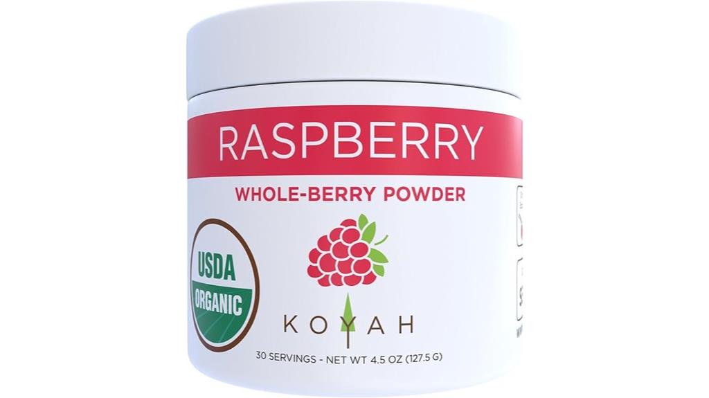 organic raspberry powder supplement