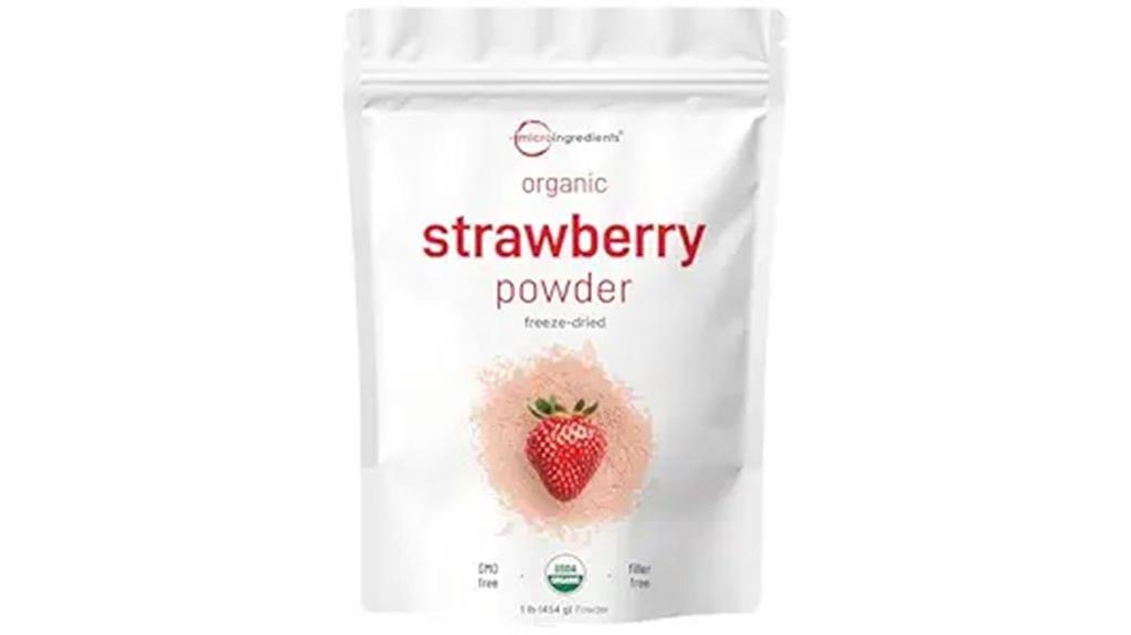 organic strawberry powder 1 pound