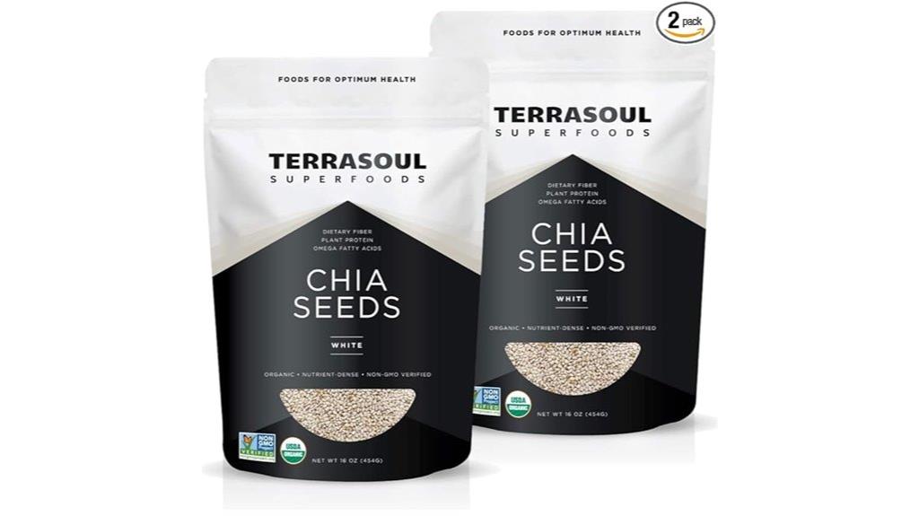 organic white chia seeds pack