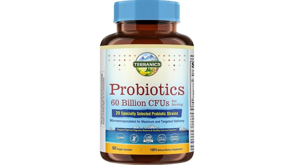 probiotic supplement with 60 billion cfus