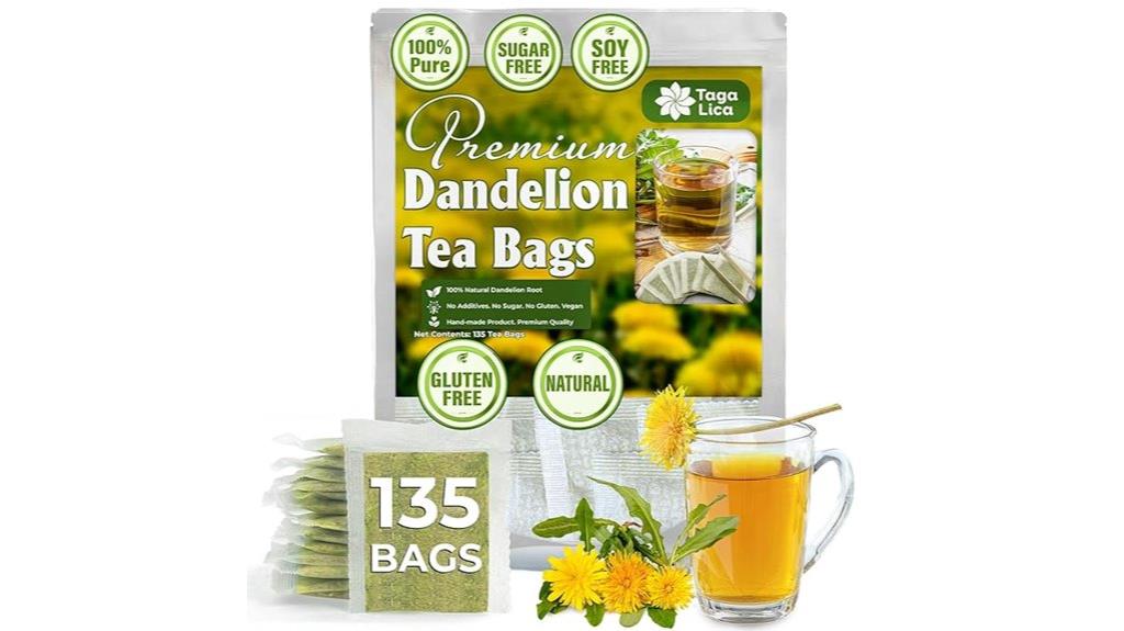 pure dandelion tea bags