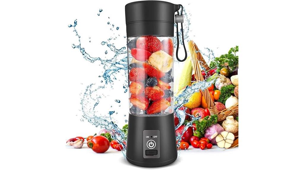 rechargeable portable blender with six blades