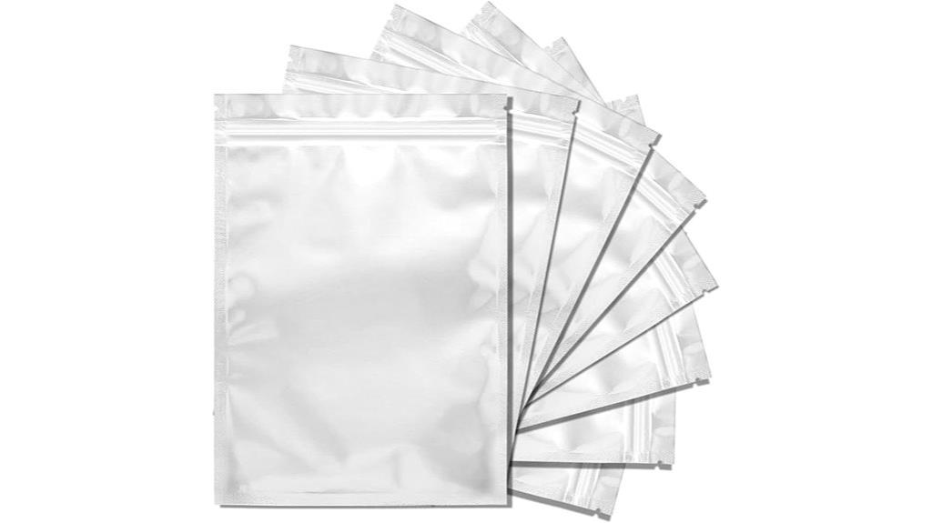resealable food storage bags