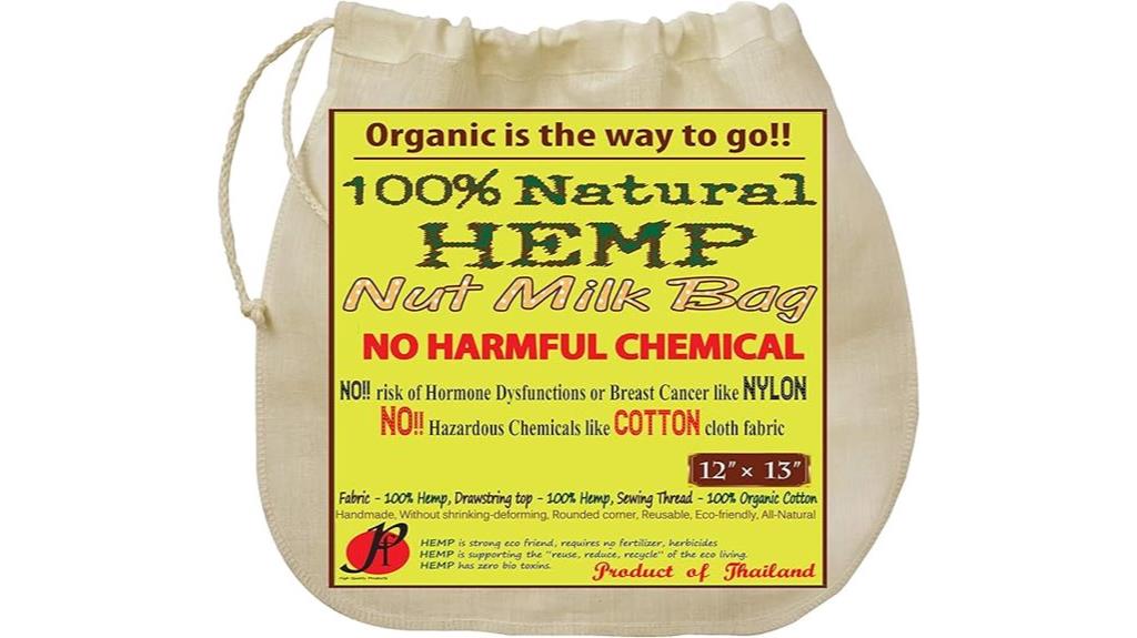 reusable hemp nut bag
