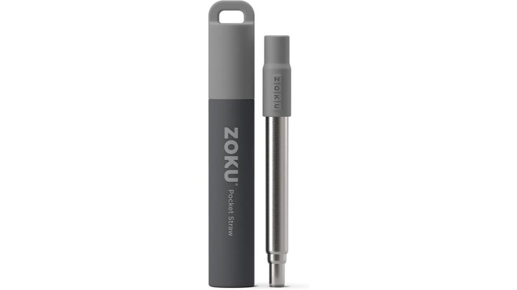 reusable metal straw set
