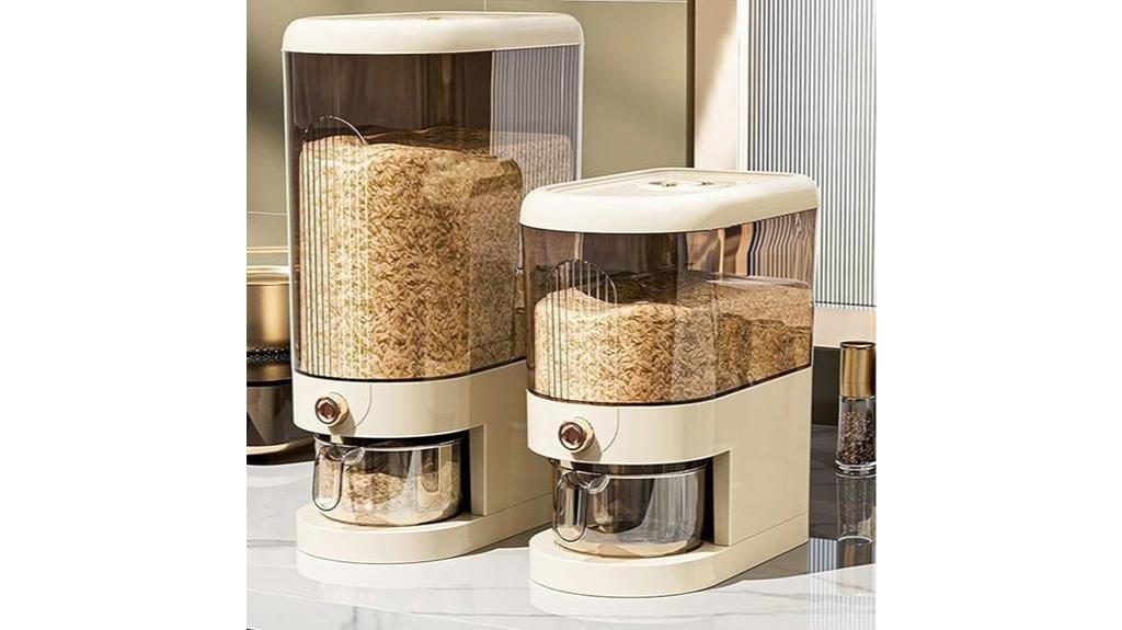 rice dispenser with lid
