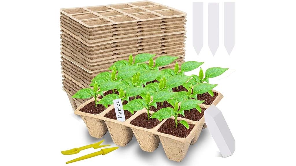 seed tray with biodegradable pots