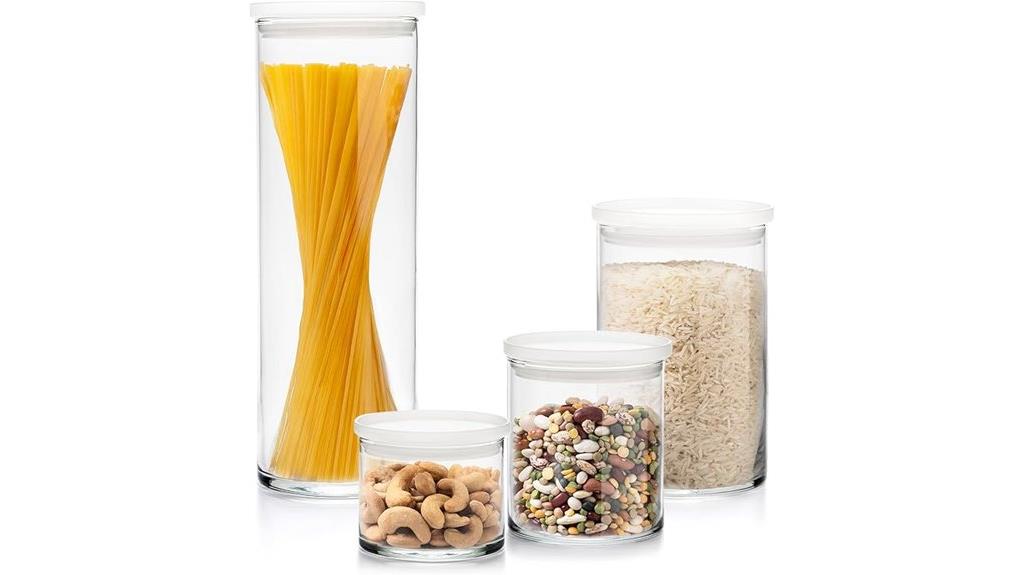 set of four stacking jars