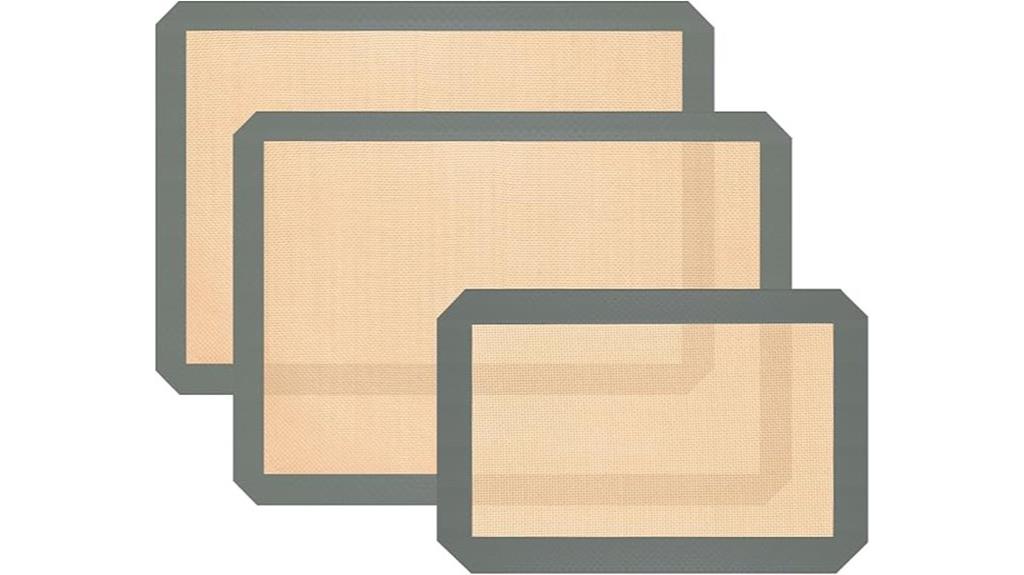 set of three non stick mats