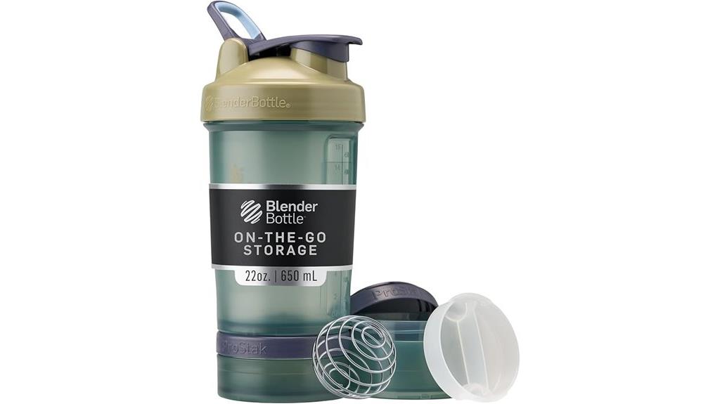 shaker bottle with organizer