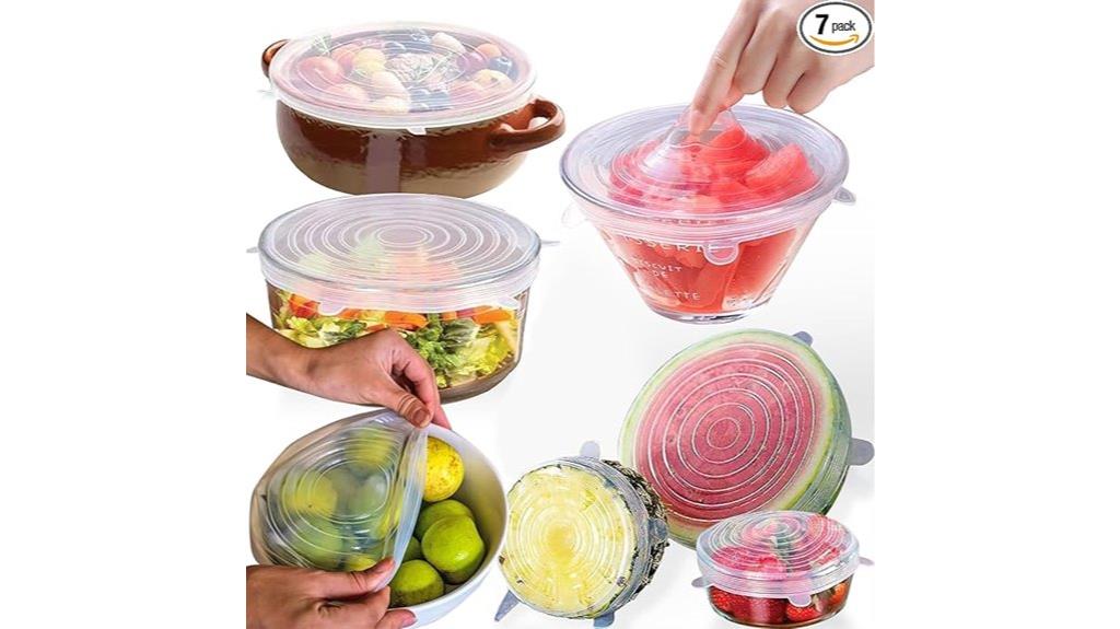 silicone food storage lids