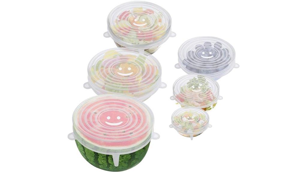 silicone stretch lids set