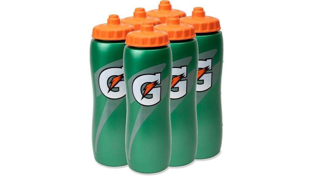 six 32 oz gatorade bottles
