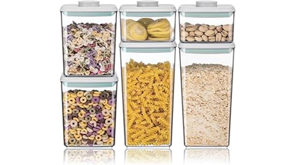 six piece airtight storage