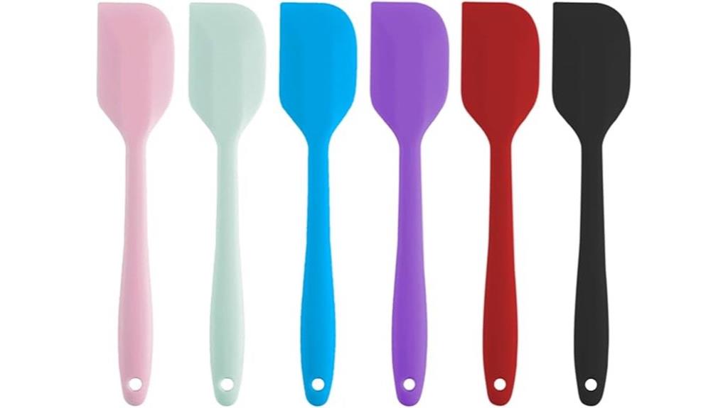 six piece silicone spatula set