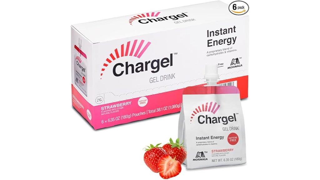 six strawberry gel packs
