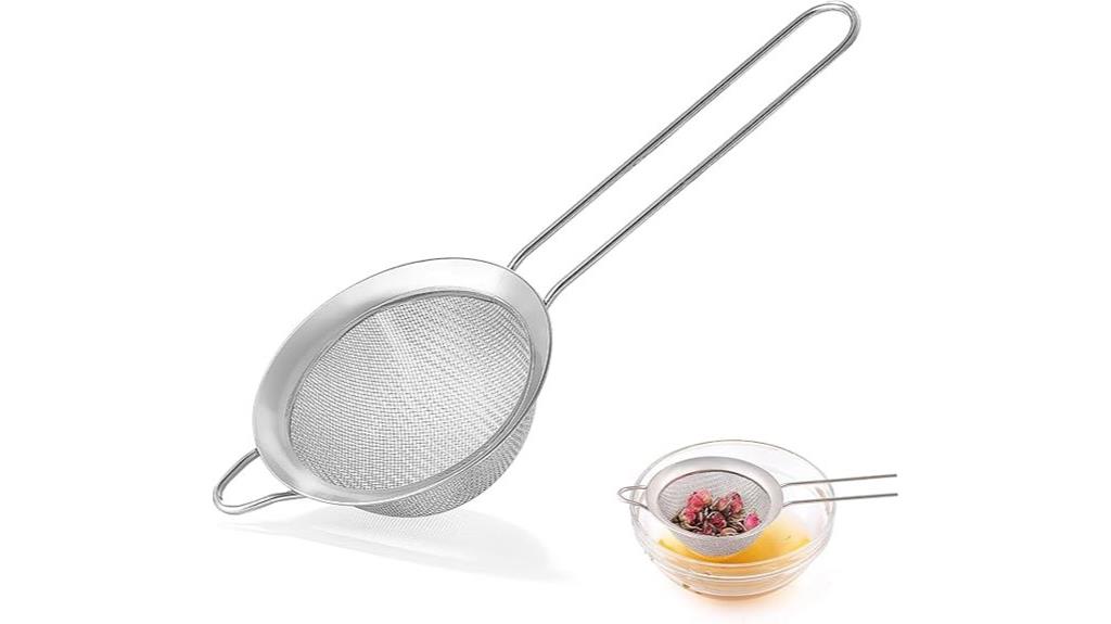 small stainless steel strainer
