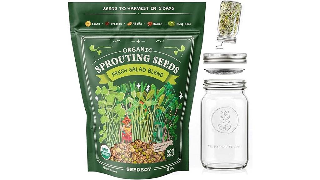 sprouting kit with seeds