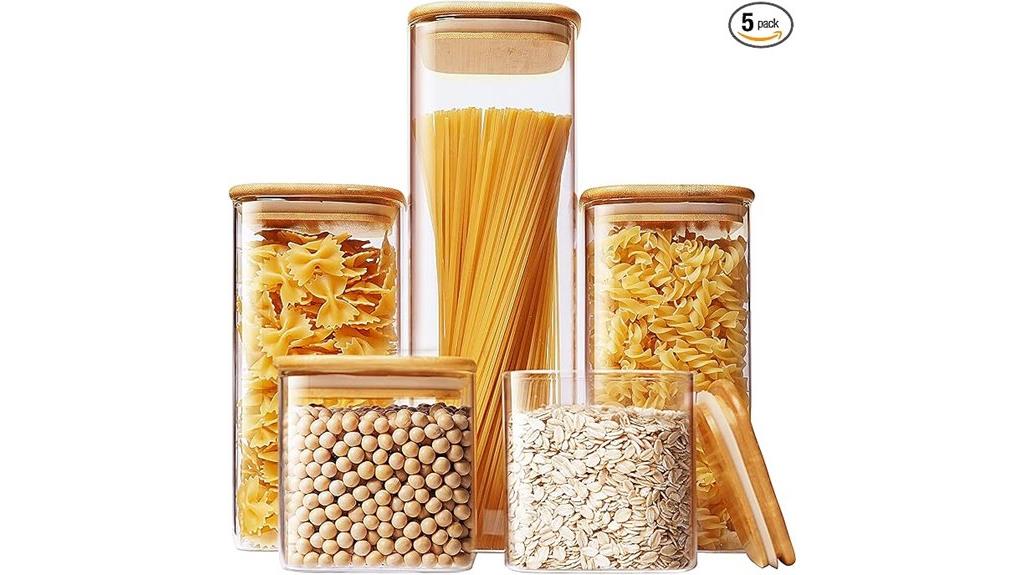 square glass storage jars