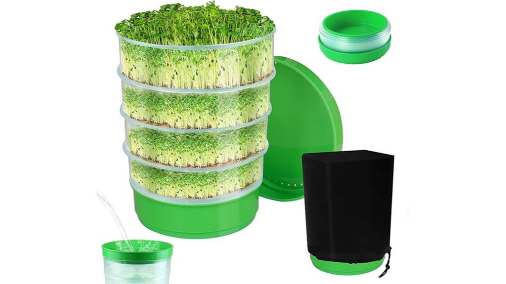 stackable microgreen growing kit