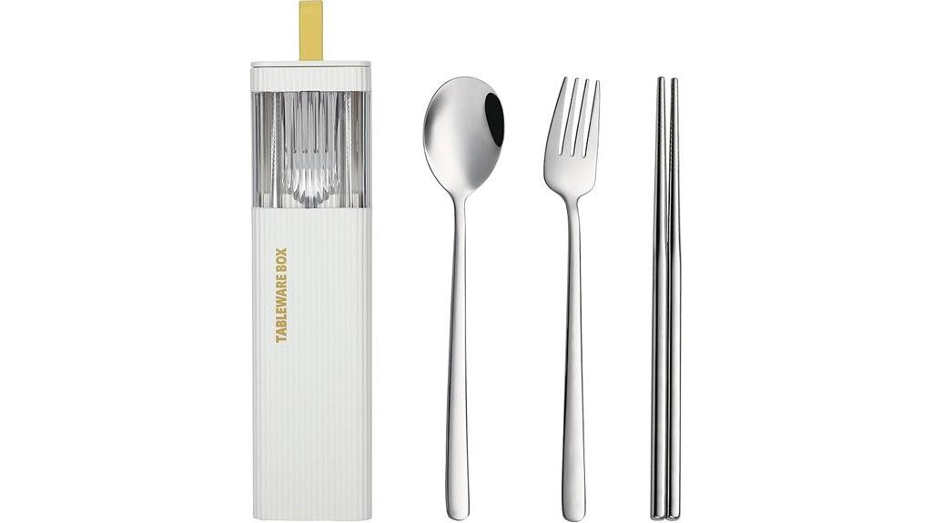 stainless steel camping silverware