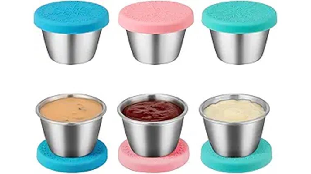 stainless steel dressing containers