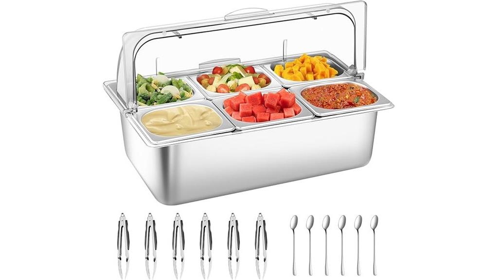 stainless steel food display