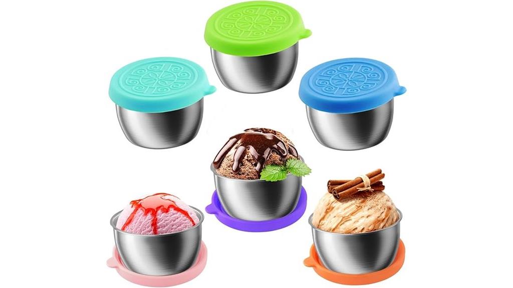 stainless steel leakproof salad cups