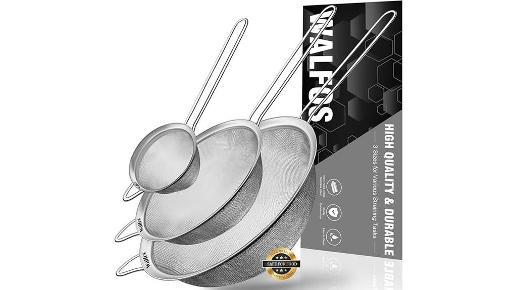 stainless steel strainer set