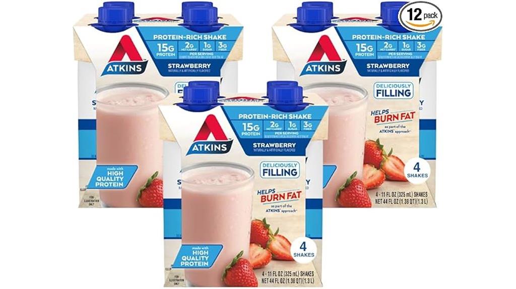 strawberry protein shake pack