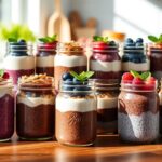 stylish chia pudding jar sets