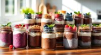 stylish chia pudding jar sets