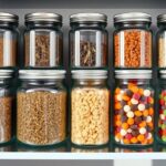 stylish organized glass storage