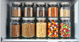 stylish organized glass storage