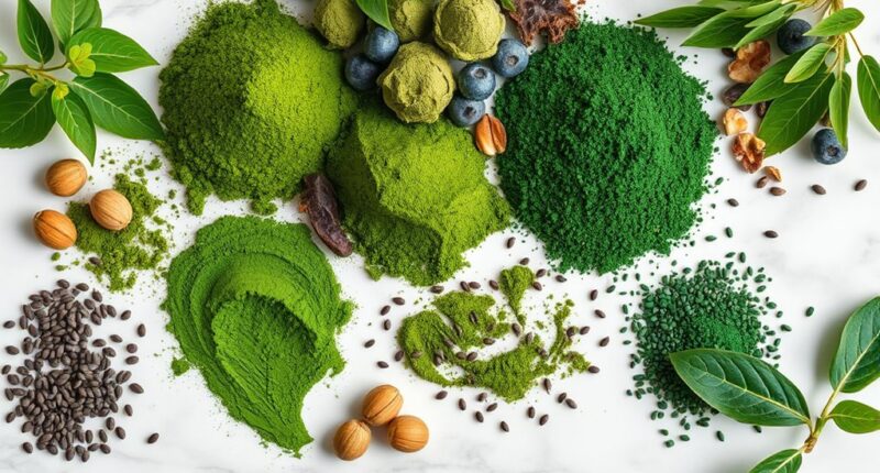 top green chia powder blends