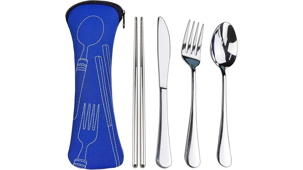 travel friendly silverware kit