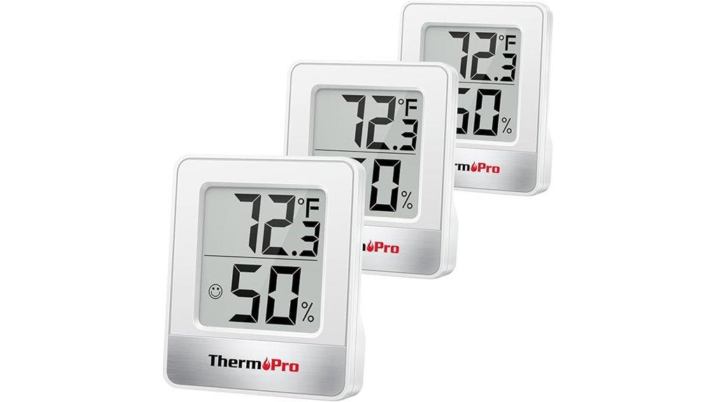 triple pack digital hygrometers