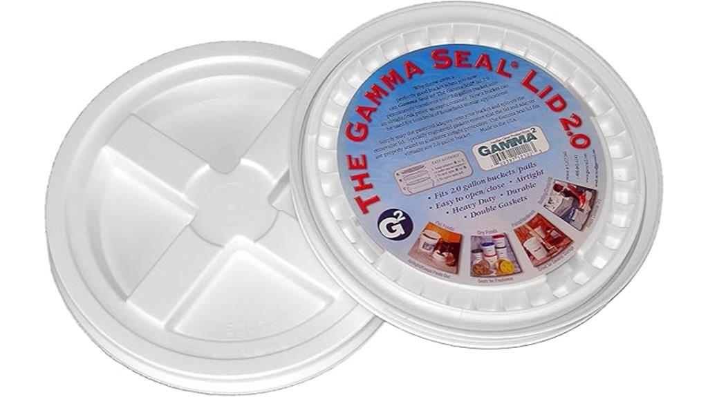 two 2 gallon bucket lids