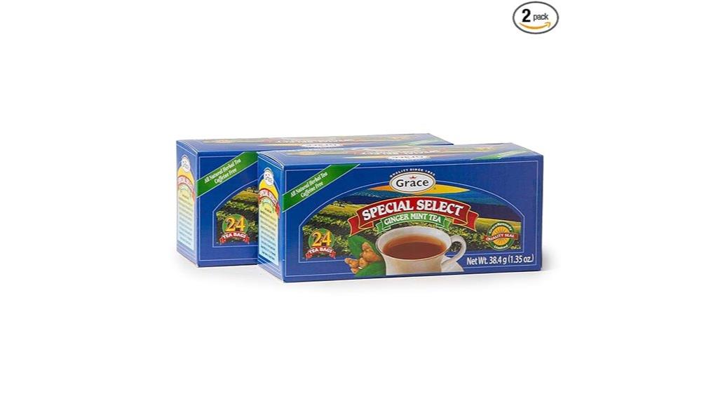 two pack ginger mint tea