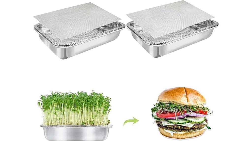 two tier stainless steel trays
