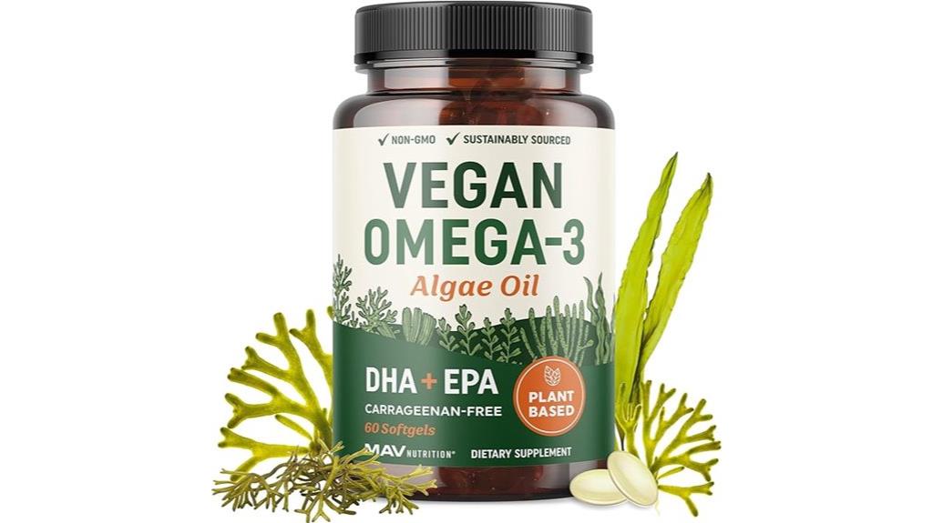vegan omega 3 algae softgels