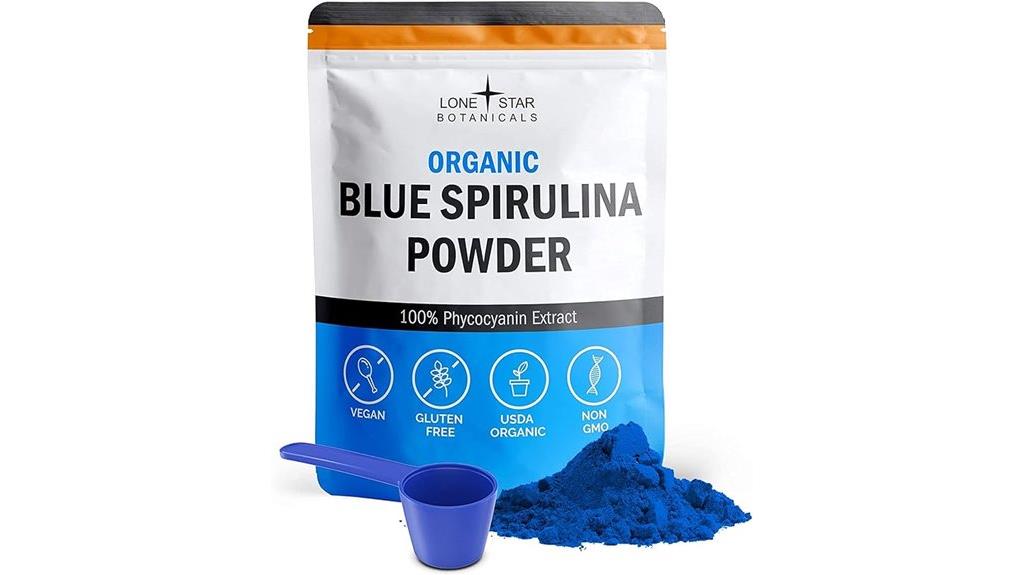 vegan organic blue spirulina