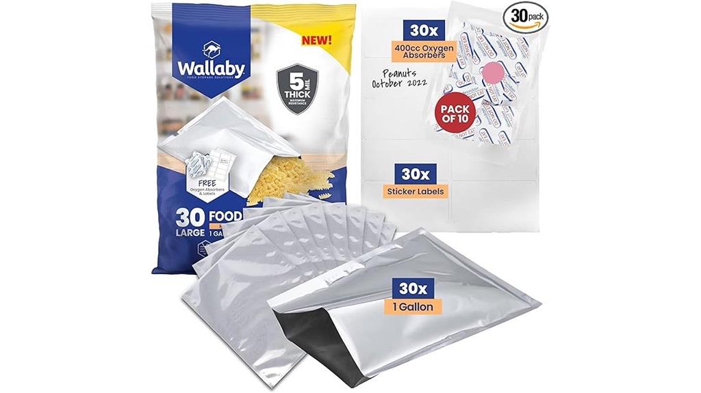 wallaby 30 pack mylar bags