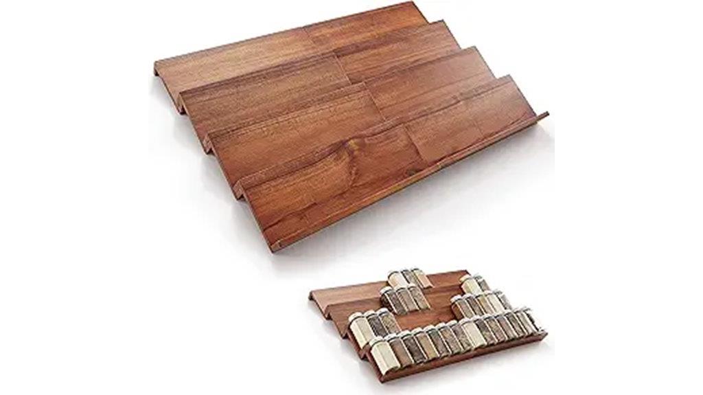 wooden spice rack organizer