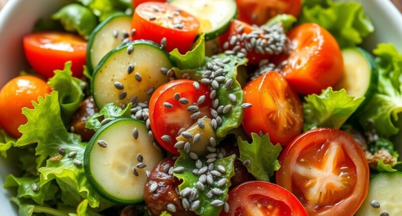 adding chia seeds enhances salads