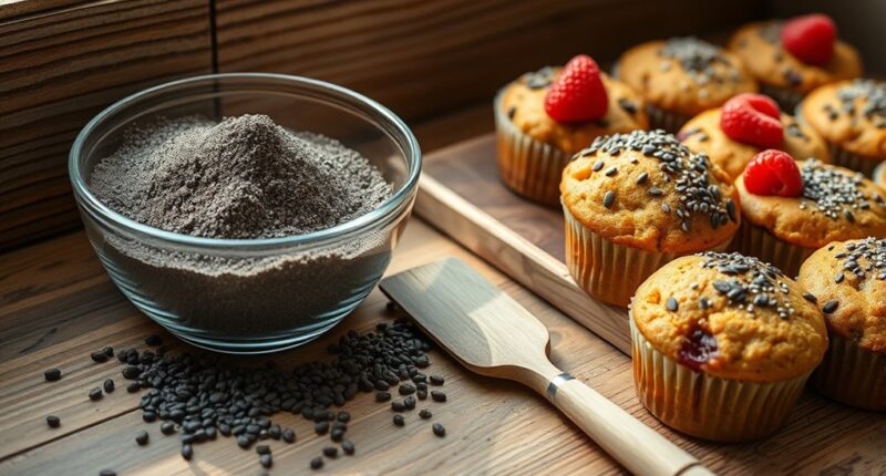 chia flour vegan baking