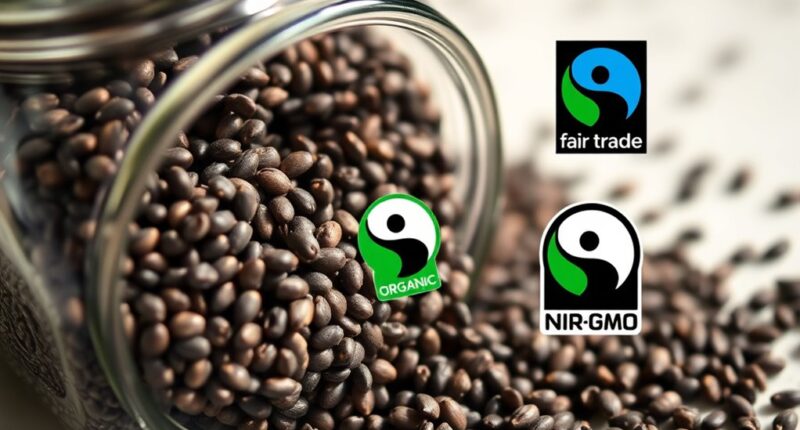 chia seed certification labels
