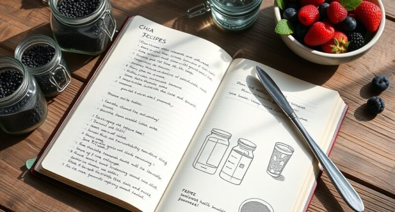 chia seed recipe journal
