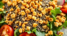 crunchy chia seed croutons