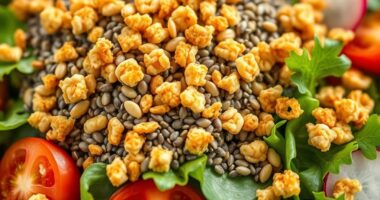 crunchy chia seed croutons